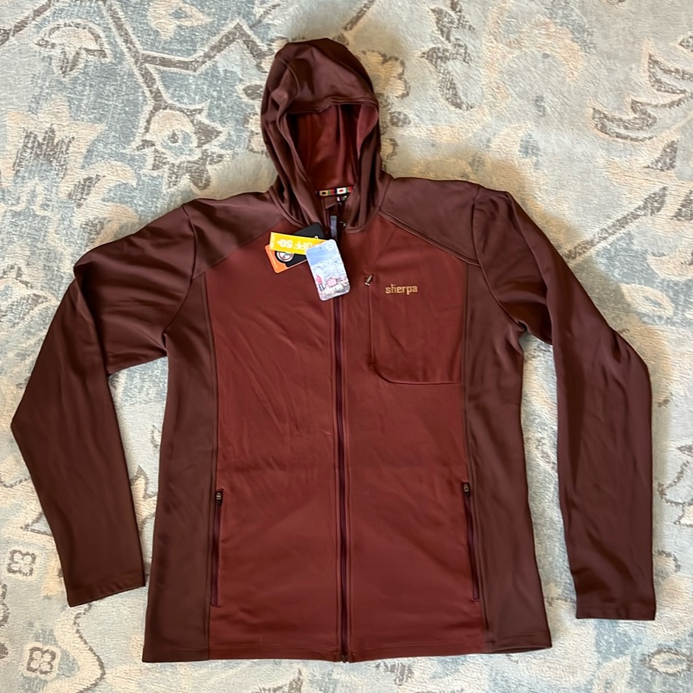NWT men’s XL lightweight Sherpa brand zip up jacket